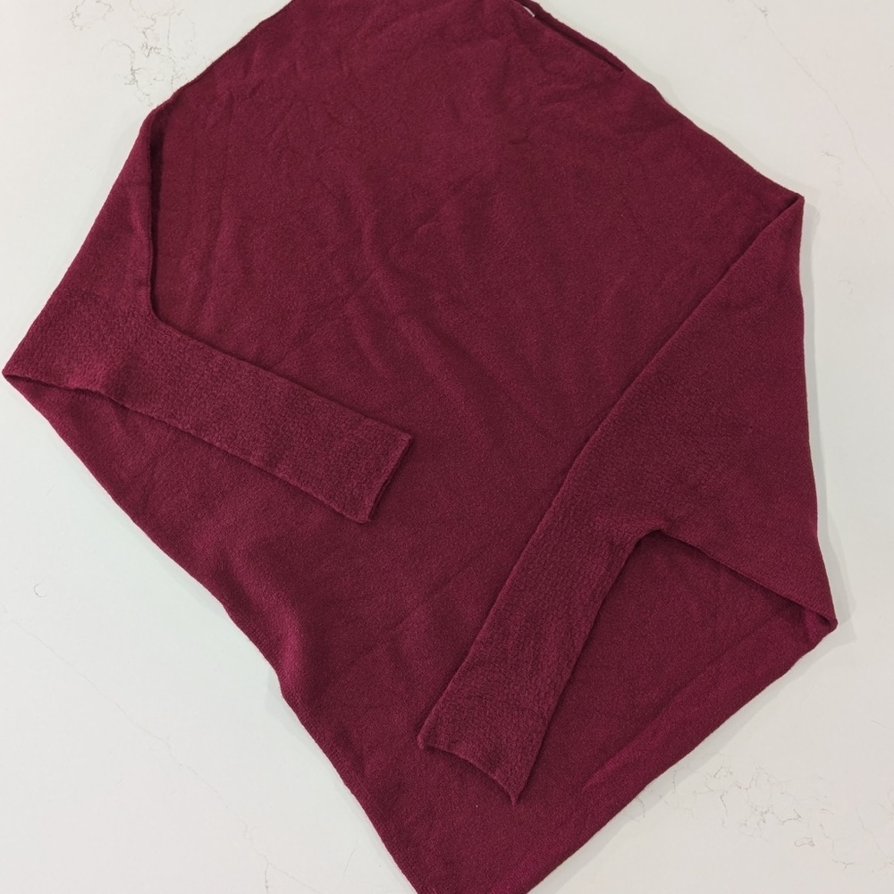 JAKI LONDON Asymmetric Draped Sweater Black S/M NWT Made in Italy Seamless Knit